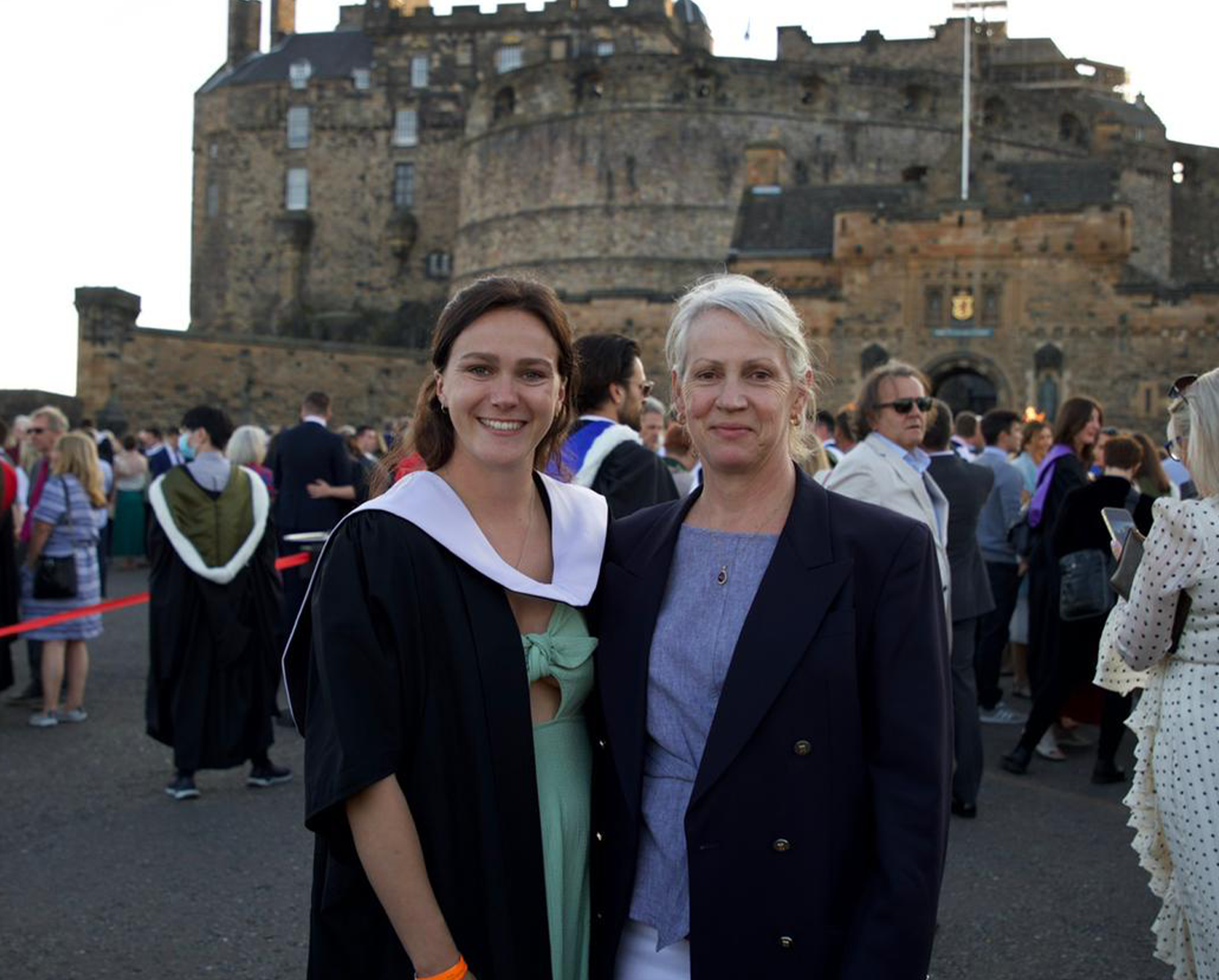 Abby Gilchrist and her mother at Edinburgh Castle