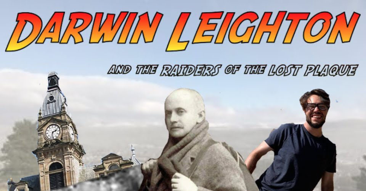 Indiana Jones-inspired text declares 'Darwin Leighton'