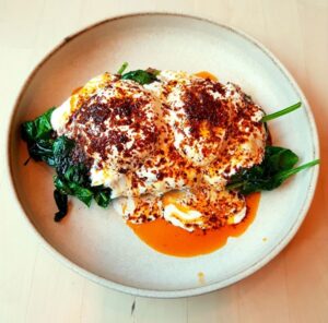 Image of lunch - eggs and spinach