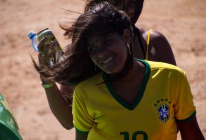 A Brazilian Football Fan Supporting Her Team 