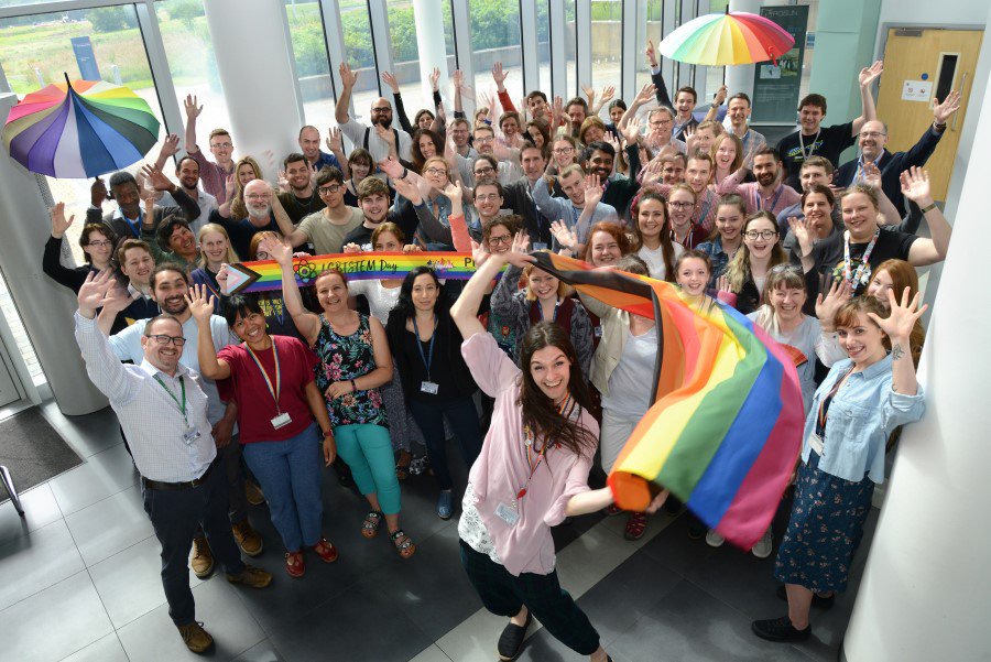 Staff and Students from the Vet School celebrating LGBT in STEM