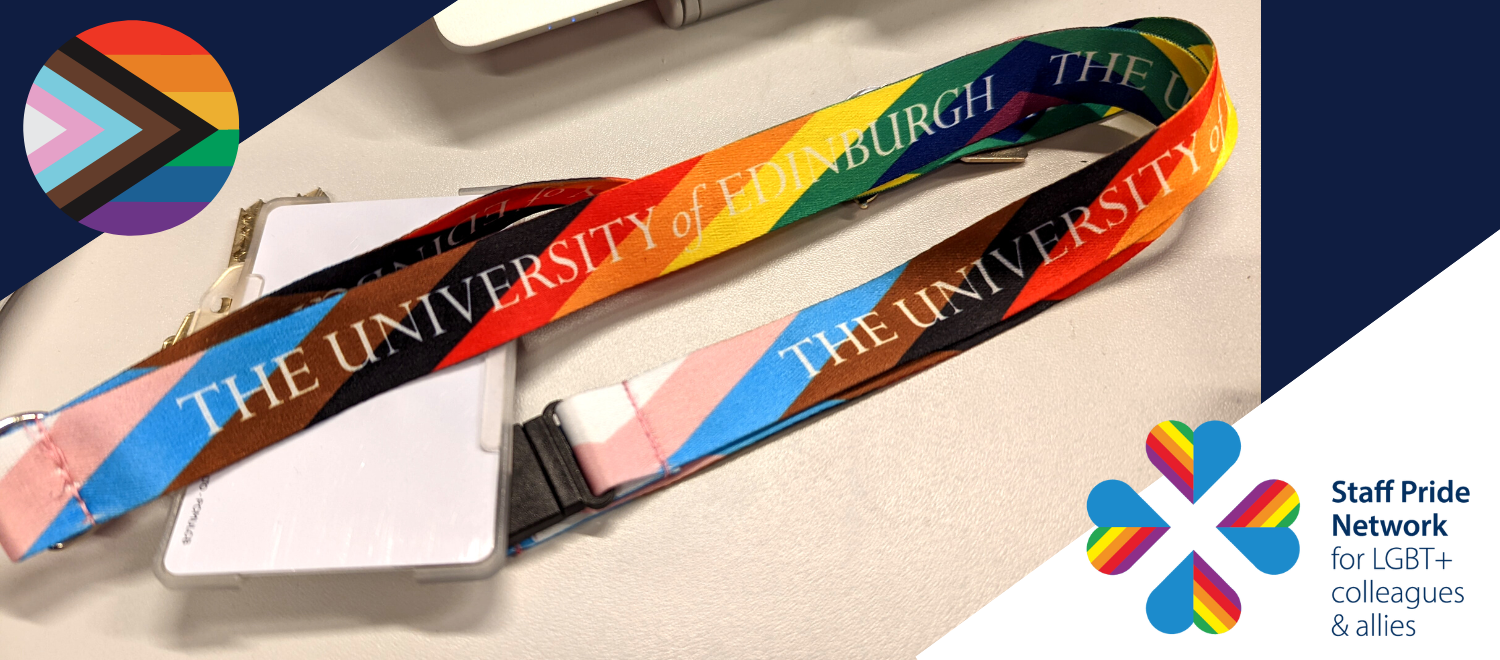 University of Edinburgh Pride Progress lanyard