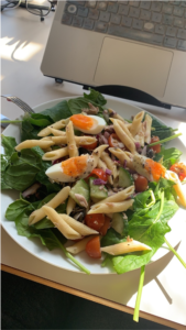 Egg and pasta salad