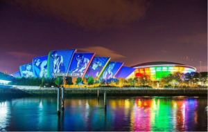 Glasgow SECC at night