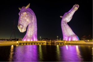 The Kelpies, Falkirk, at night