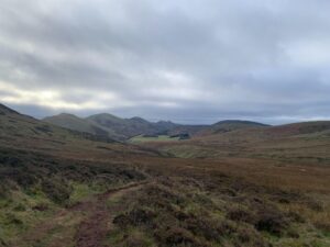 Photo of the Nine Mile Burn area of the Pentland Hills