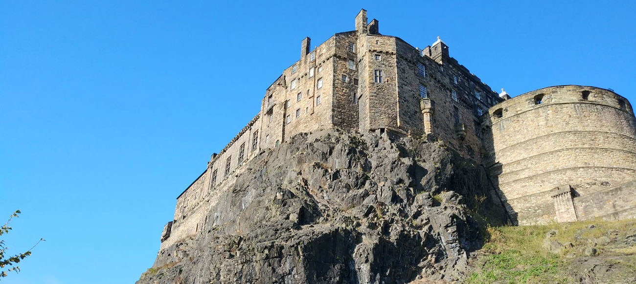 Edinburgh Castle on a sunny day