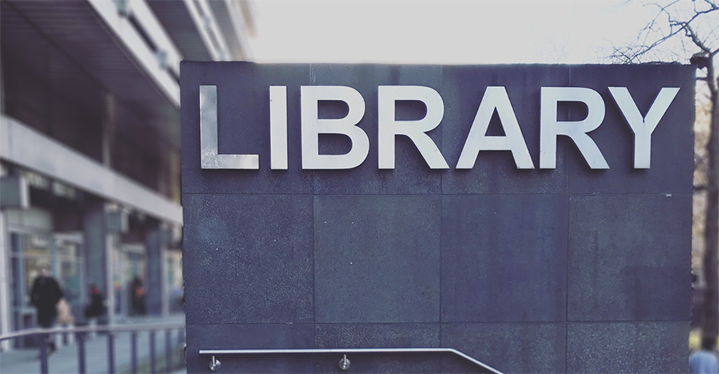 Image of the Library sign