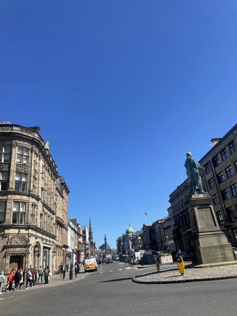 A view down George Street in Edinburgh