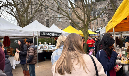 A farmers market