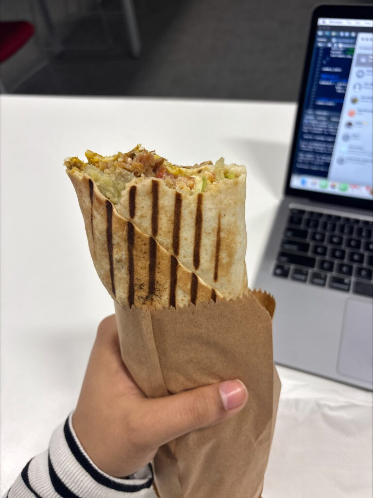 A wrap from Nile Valley Cafe