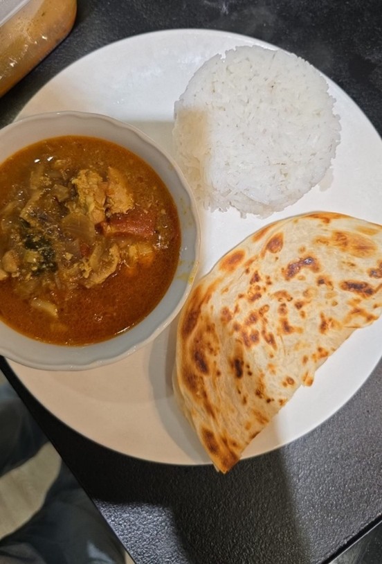 A homemade curry