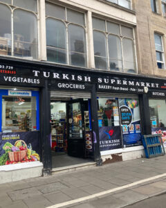 Exterior of Turkish Supermarket in Edinburgh