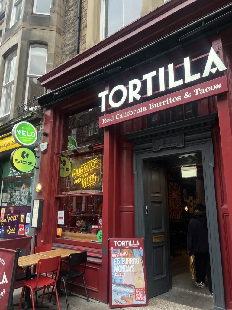 Tortilla on Forrest Road Edinburgh