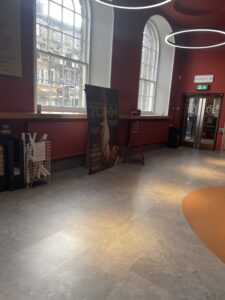 Interior of Filmhouse entrance hall in Edinburgh.