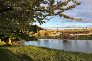 Inverleith Park in springtime.