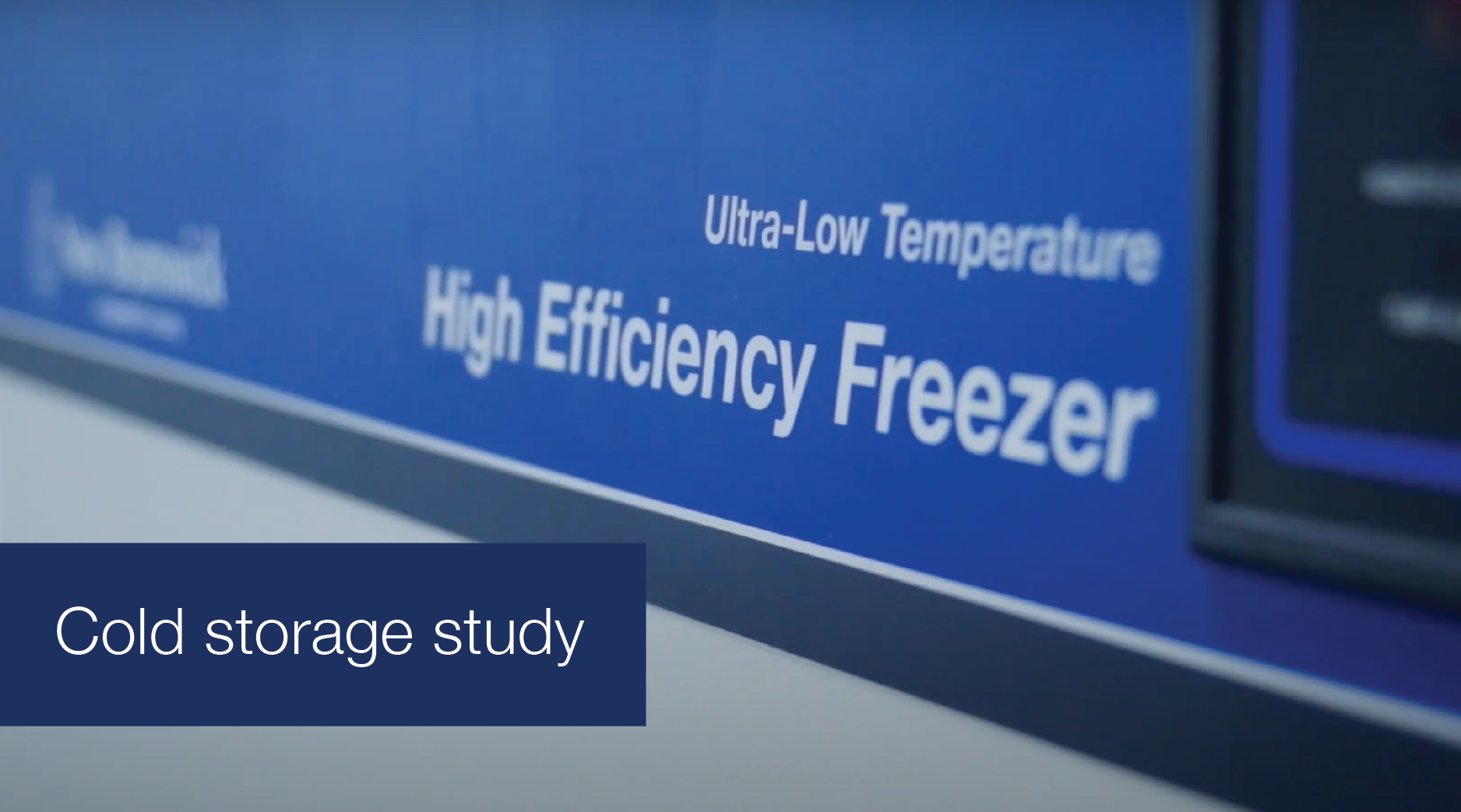 Cold storage study - Ultra Low Temperature High Efficiency Freezer label close up