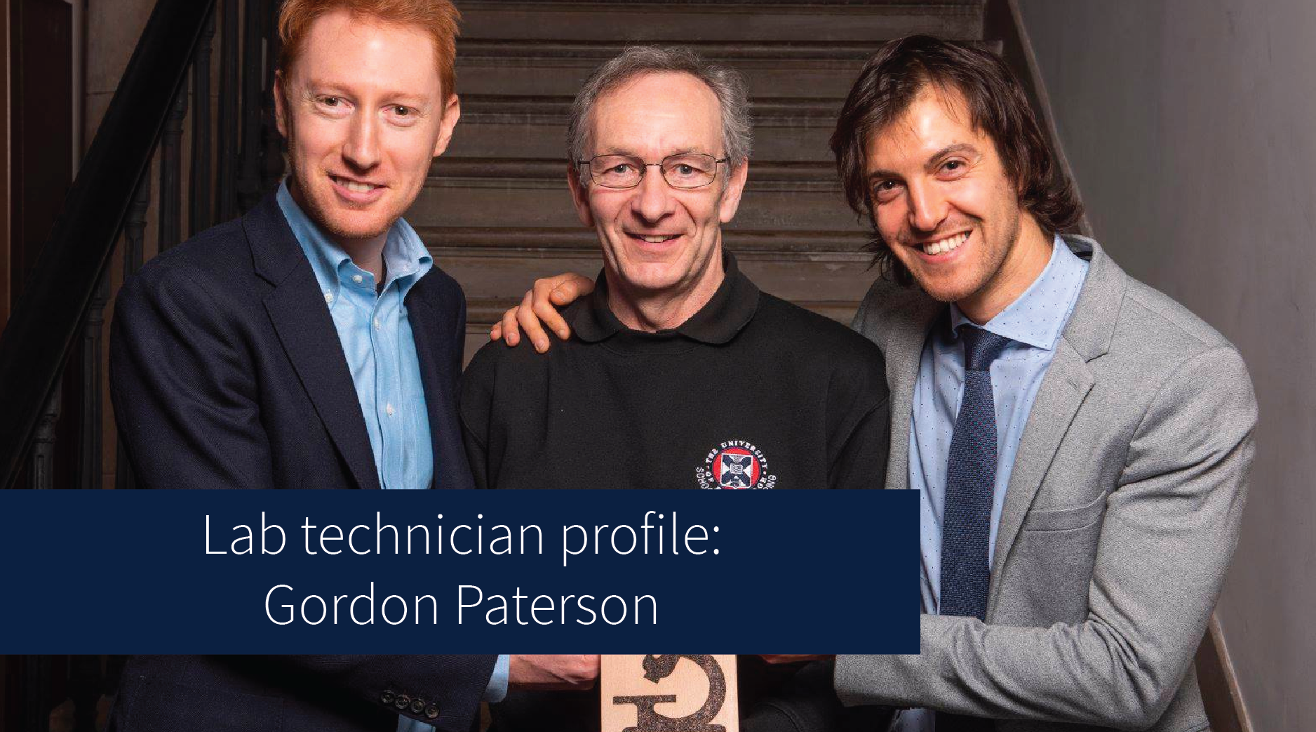 Lab technician profile:Gordon Paterson, Chemical Engineering Teaching Lab, Lab Awards, Bronze — at St Cecilia's Hall: Concert Room & Music Museum, left: Rupert, right: Enzo