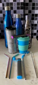 Reusable cups, bottles and straws