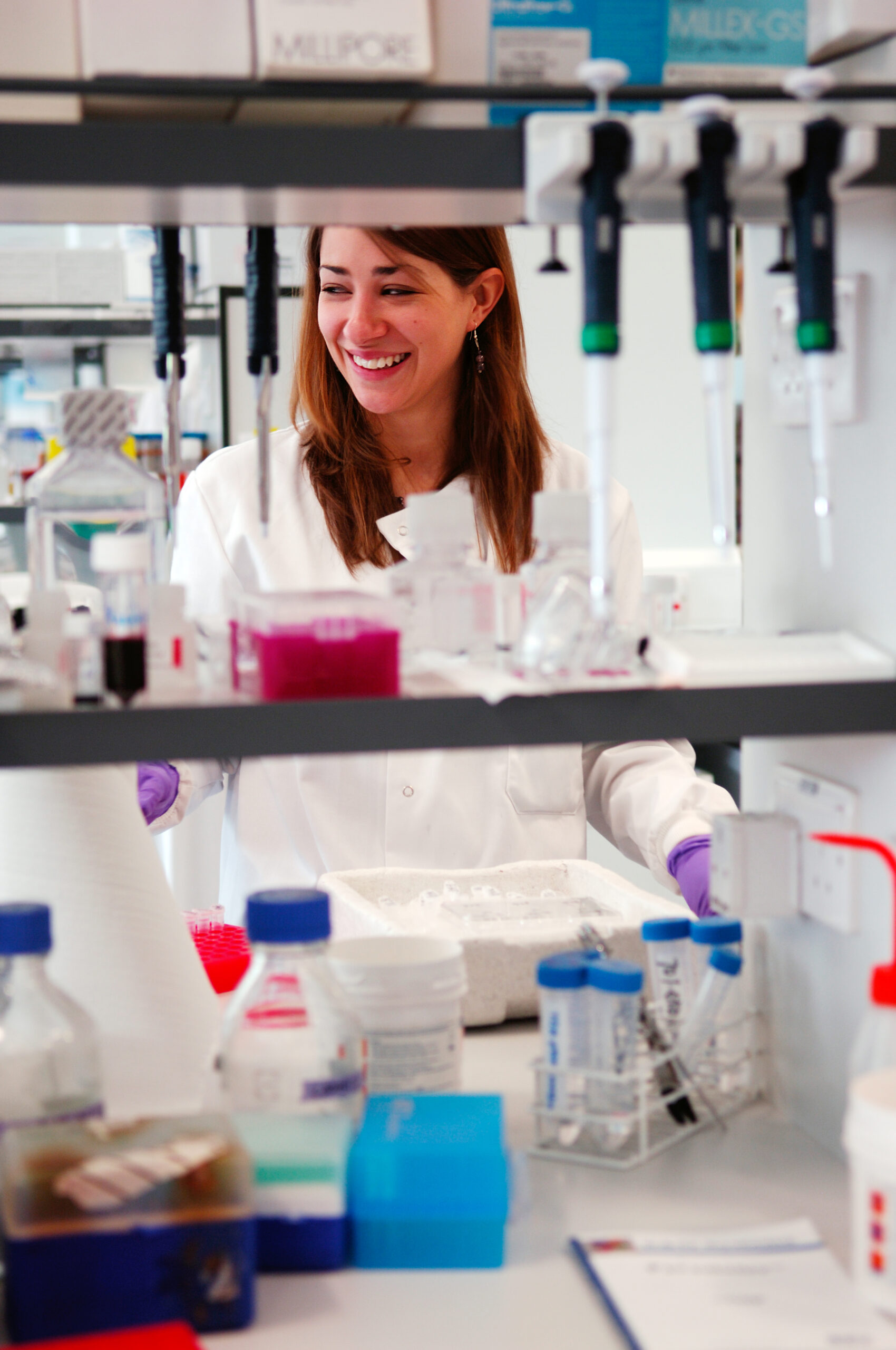 a student in a lab