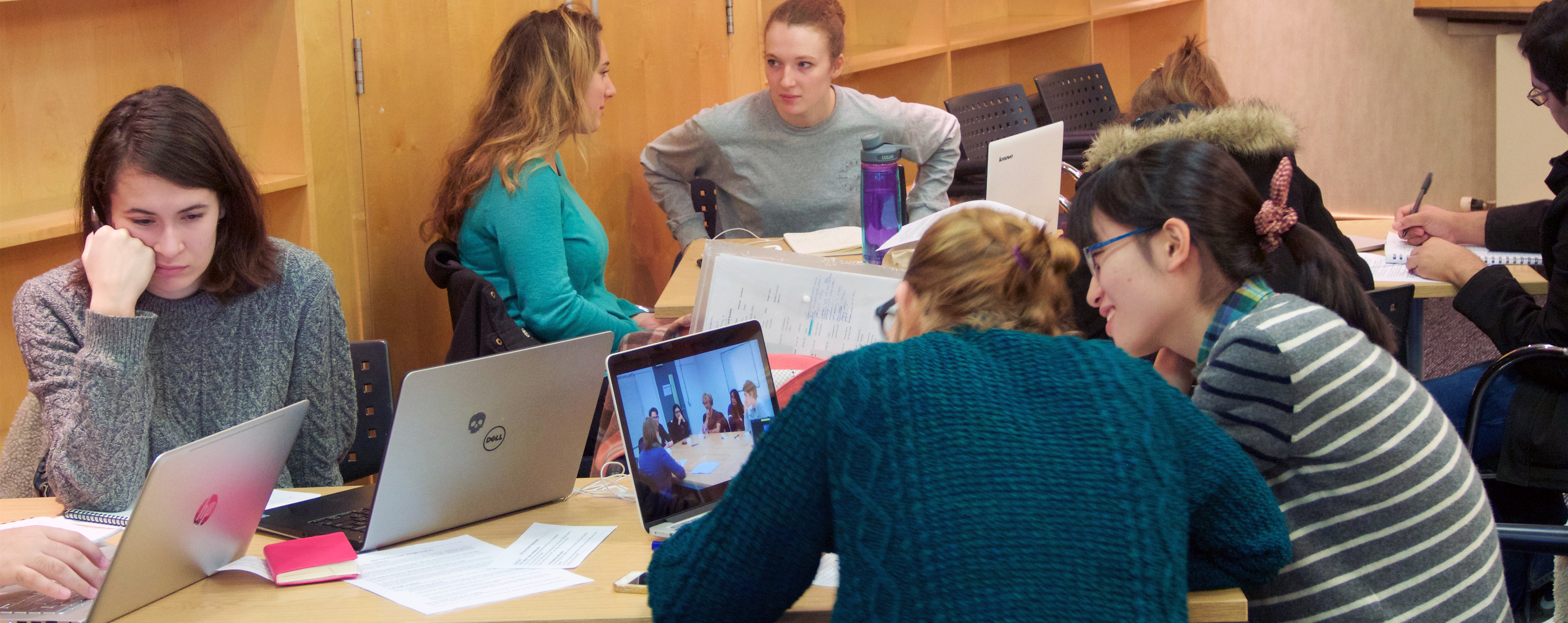 students at work in a classroom