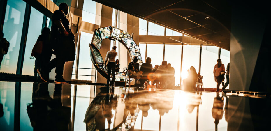 people attending a conference