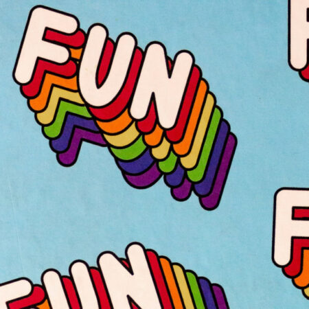 Doodle of the word 'fun'