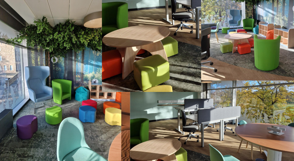  A photo collage of the carer and child room at the main library