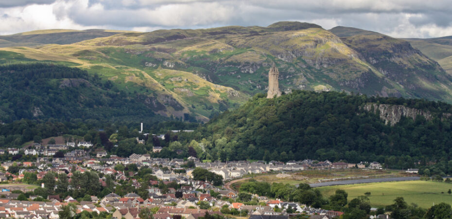 Wallace Monument as viewed from Stirling Castle