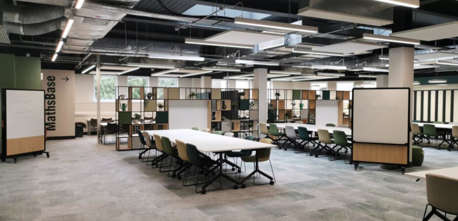 "Photo of an empty MathsBase classroom