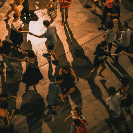 Photo of people doing Scottish Dancing