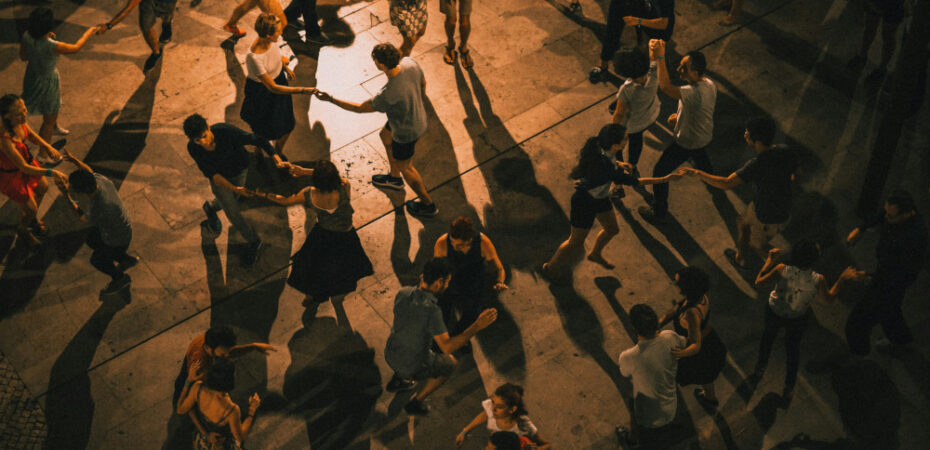 Photo of people doing Scottish Dancing