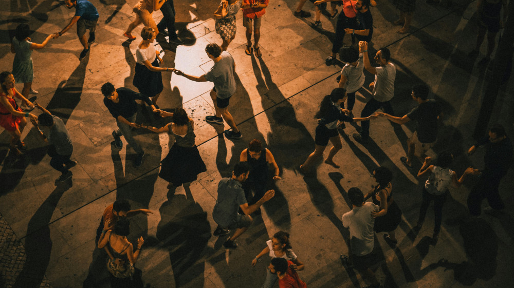 Photo of people doing Scottish Dancing