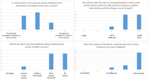 Graph depicting results of student feedback