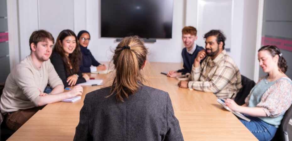 students sitting around desks