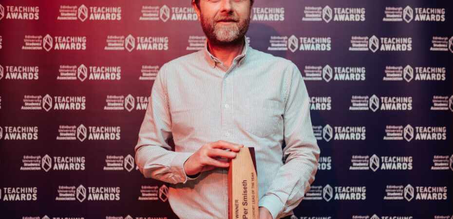 Photo of Per with his award.