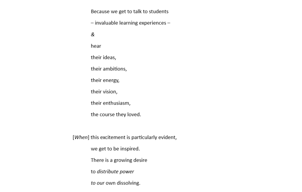 Text from a poem