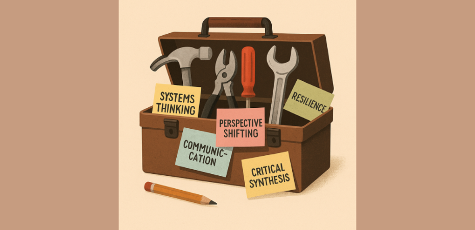 AI generated image of toolbox and words