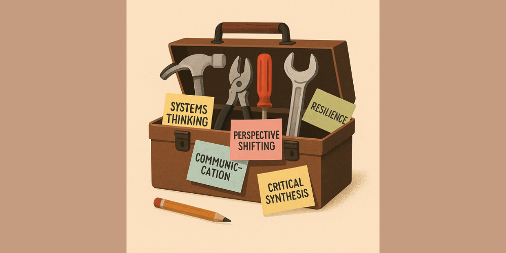 AI generated image of toolbox and words