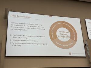 Photo of slide at the L&T Strategy presentation