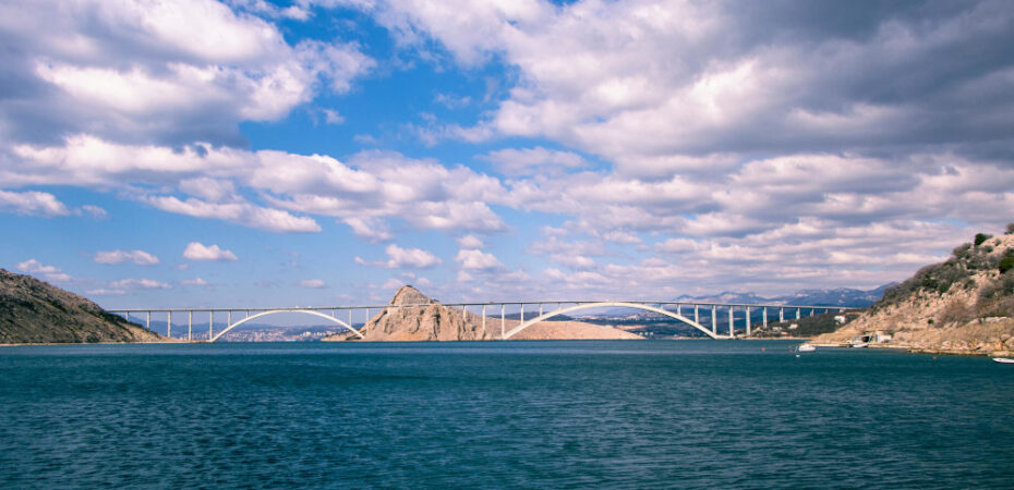 Photo of a bridge linking land together