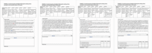 Image showing (Left & middle-left) Example 1 and Example 2 containing the Abstract from a Full Report, Marking Scheme and Feedback provided in CEL3 AY19/20. (Middle-right and right) Example 1 and Example 2 containing the Abstract from a Full Report, Marking Scheme and Feedback provided in CEL3 AY24/25.