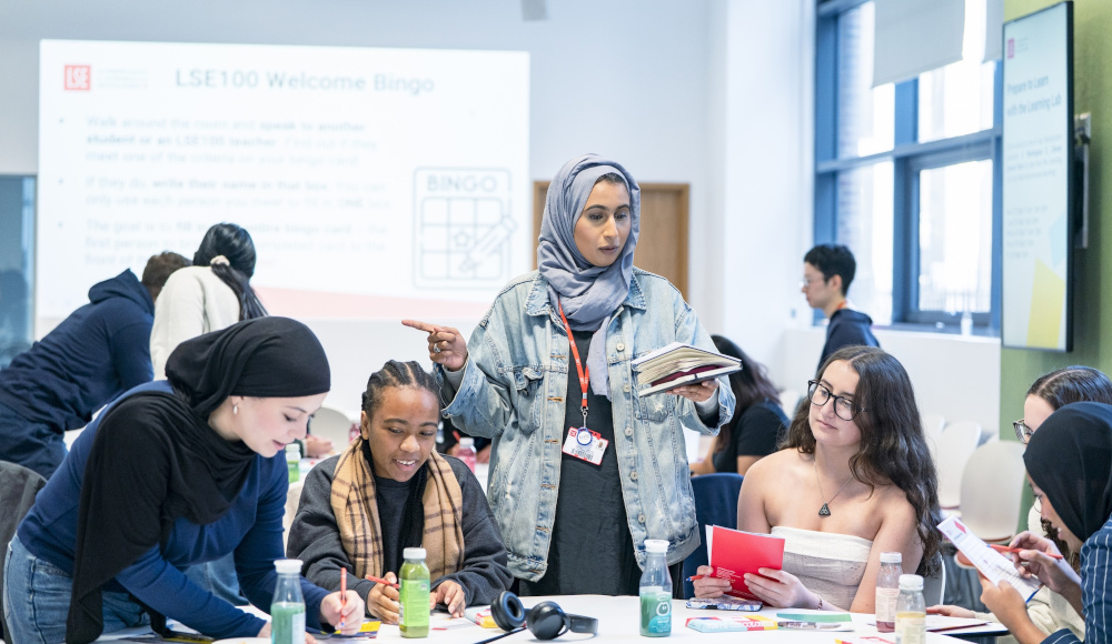 LSE100 classroom during Welcome Week