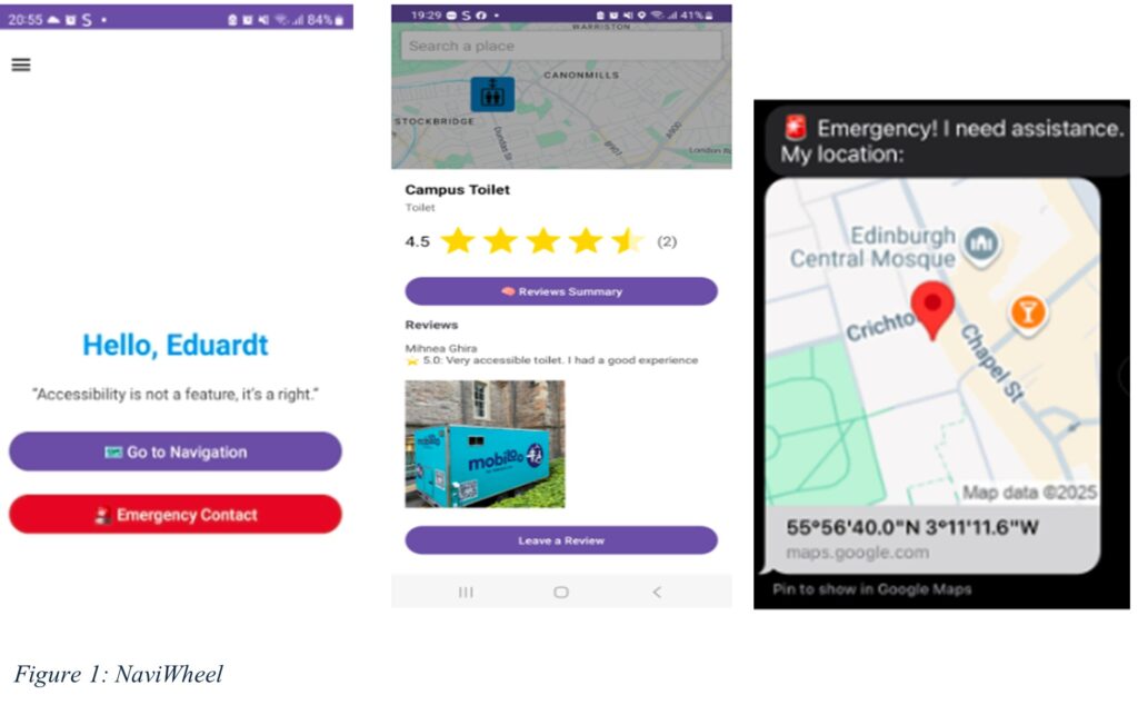 Screenshot of NaviWheel app
