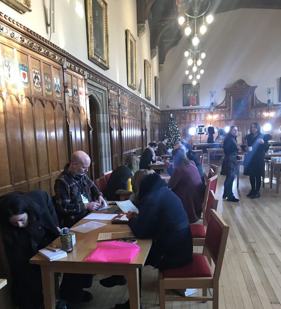 Photograph of visitors and volunteers at the University of Edinburgh Digital Collection Day.