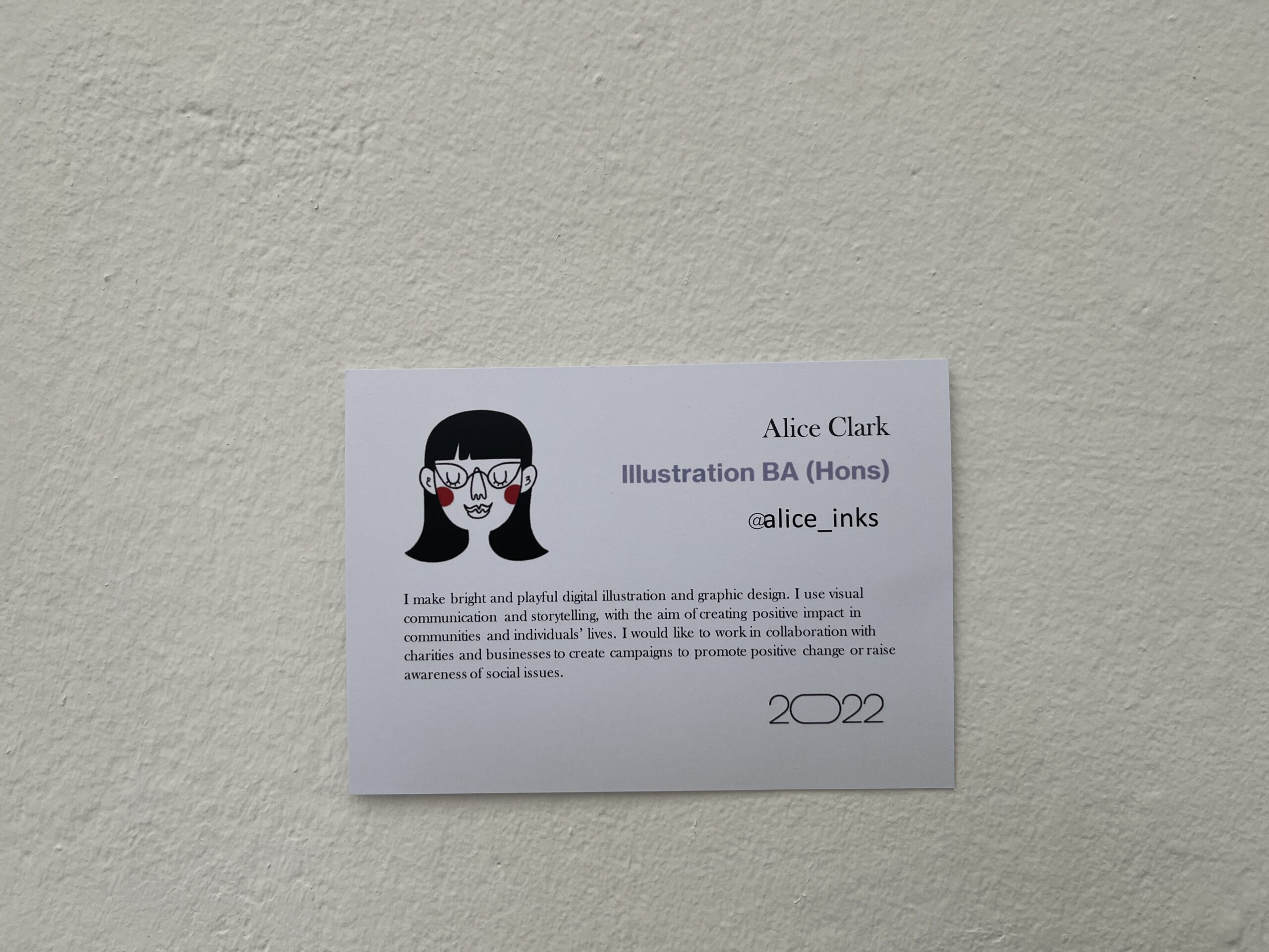 Alice Clark Information Card