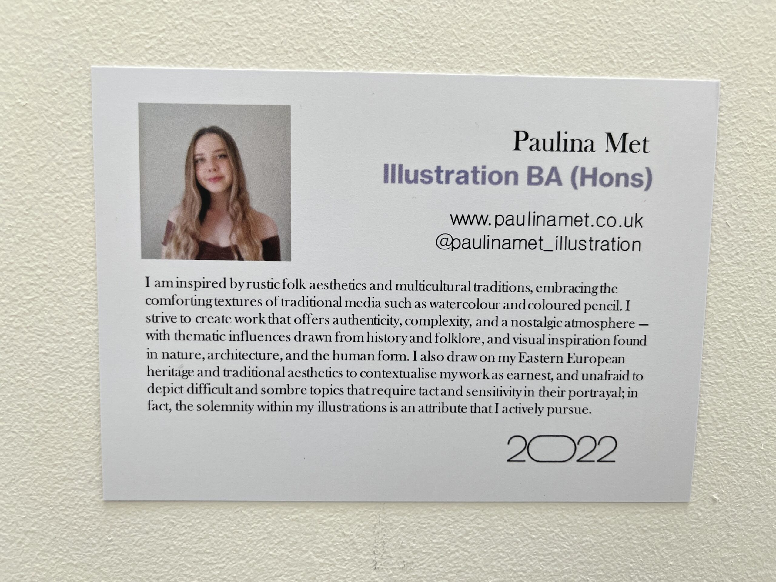 Paulina Met Information Card