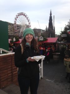 Student at Christmas Market