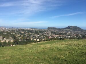 Arthur's Seat and the city from Blackford Hill