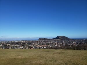 Hills and city skyline